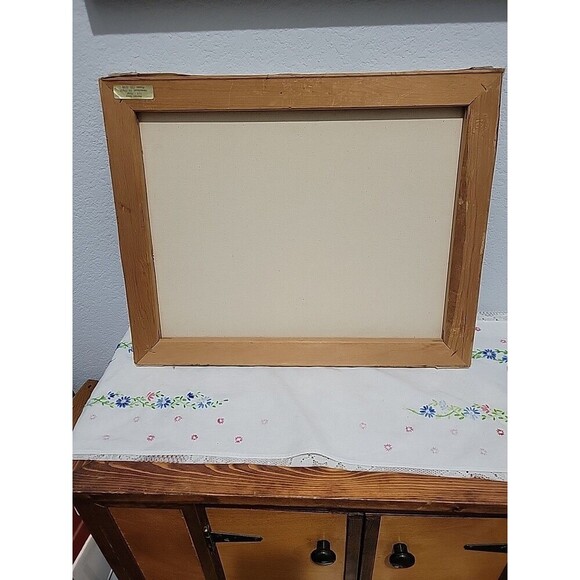 Vintage Original Oil Painting on canvas seascape by Marion Gray '77 Nederland Tx - Picture 8 of 12